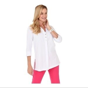 𝅺zac and Rachel Button-Front Tunic in RED